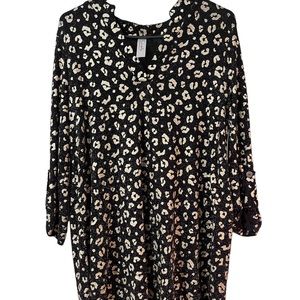 Simply Obsessed leopard print black and gold top